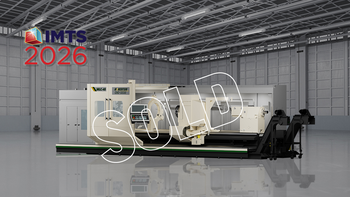 Momentum MLC heavy-duty flatbed CNC lathe for precision turning large cylindrical parts